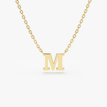 Silver Initial Necklace | Personalized Minimalist Charm