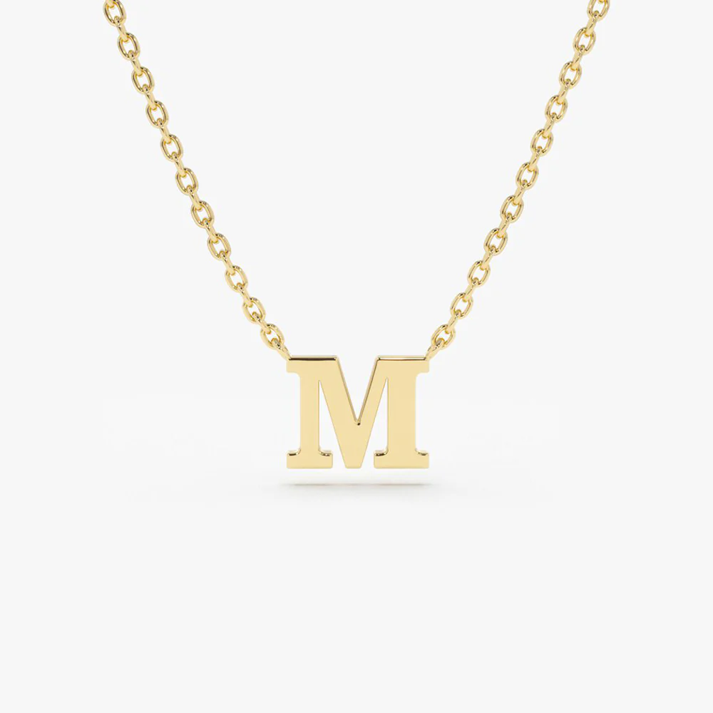 Silver Initial Necklace | Personalized Minimalist Charm