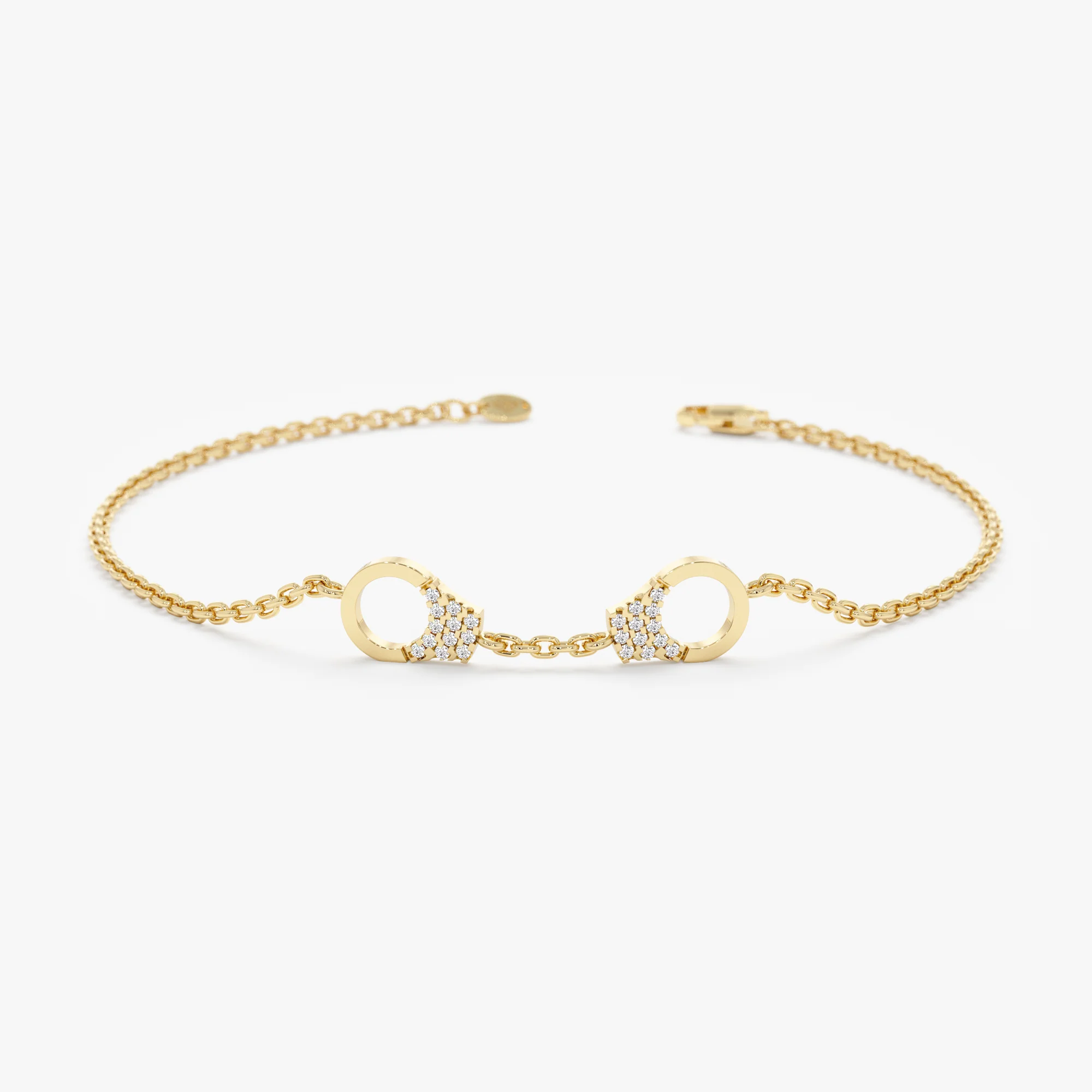 Handcuff Diamond Bracelet | Edgy Minimalist Jewelry | Charlotte Design
