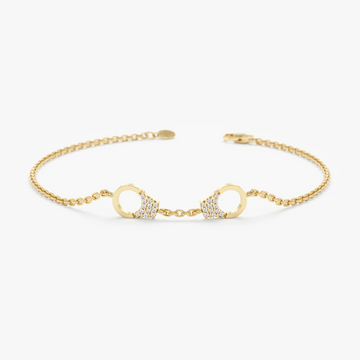 Handcuff Diamond Bracelet | Edgy Minimalist Jewelry | Charlotte Design