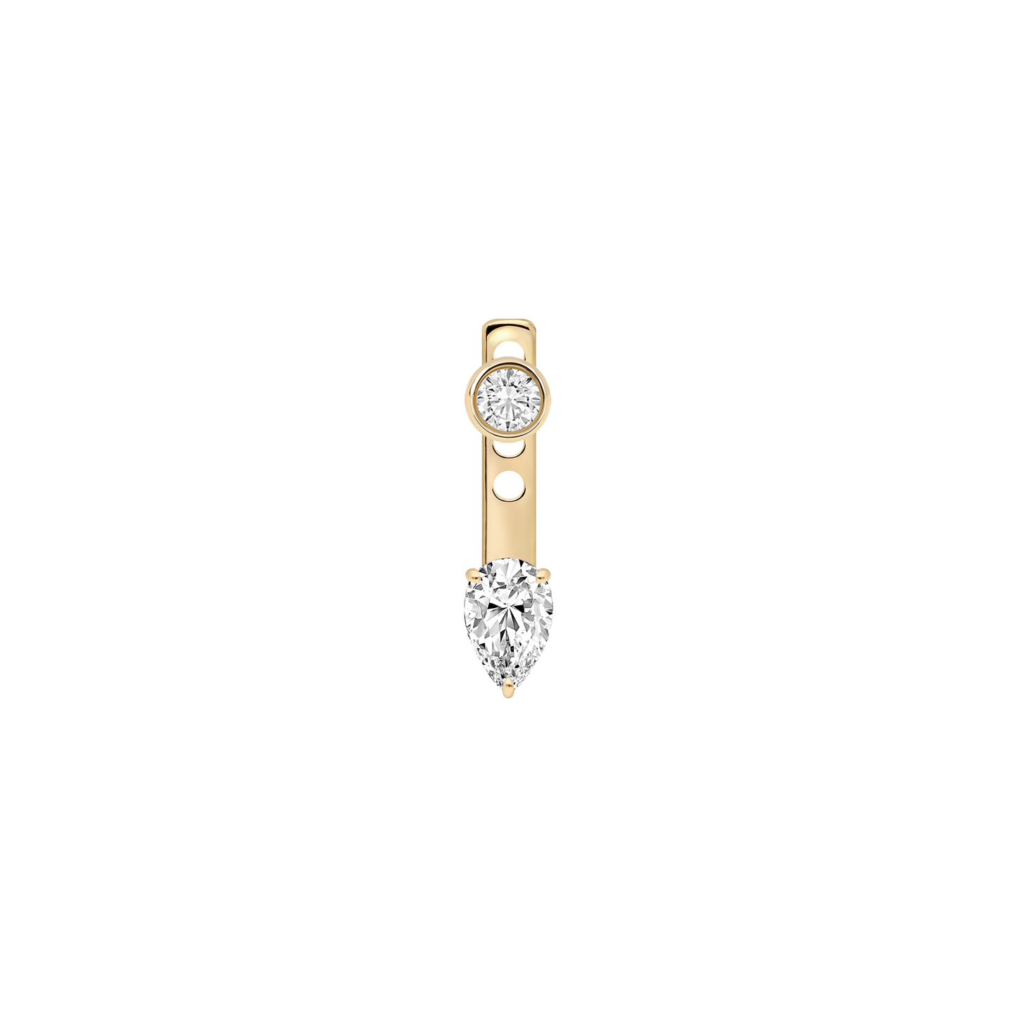 925 Silver Pear Cut Diamond Add-On Earring – Leah