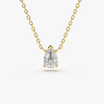 Pear-Shaped Diamond Solitaire Necklace –  | Timeless Elegance