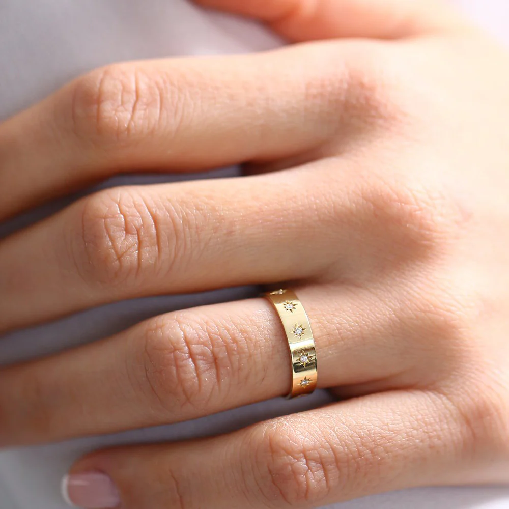 Starburst Diamond Band | Handmade Statement Ring