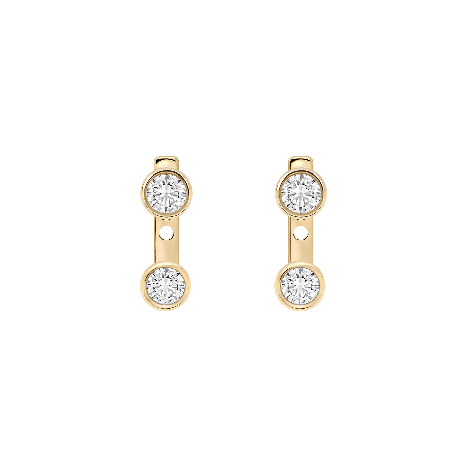 925 Silver Round Diamond Add-On Earring