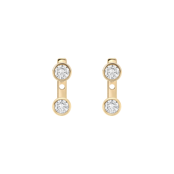 925 Silver Round Diamond Add-On Earring